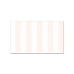 Vertical Stripes - White and Seashell Sticker (Rectangular)