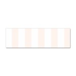 Vertical Stripes - White and Seashell Sticker Bumper (10 pack)