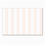 Vertical Stripes - White and Seashell Postcard 4 x 6  (Pkg of 10)