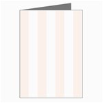 Vertical Stripes - White and Seashell Greeting Card