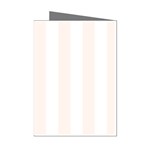 Vertical Stripes - White and Seashell Mini Greeting Cards (Pkg of 8)