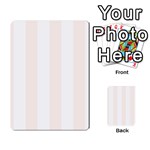 Vertical Stripes - White and Seashell Multi-purpose Cards (Rectangle)