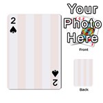 Vertical Stripes - White and Seashell Playing Cards 54 Designs