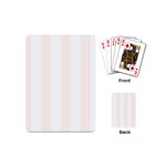 Vertical Stripes - White and Seashell Playing Cards (Mini)