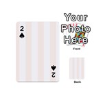 Vertical Stripes - White and Seashell Playing Cards 54 (Mini)
