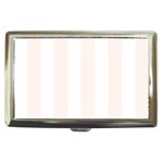 Vertical Stripes - White and Seashell Cigarette Money Case