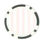 Vertical Stripes - White and Seashell Poker Chip Card Guard (10 pack)