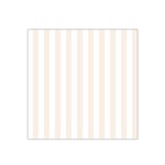 Vertical Stripes - White and Linen Satin Bandana Scarf