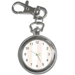 Vertical Stripes - White and Linen Key Chain Watch