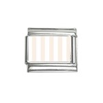 Vertical Stripes - White and Linen Italian Charm (9mm)