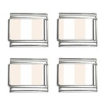 Vertical Stripes - White and Linen 9mm Italian Charm (4 pack)