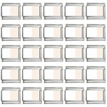 Vertical Stripes - White and Linen 9mm Italian Charm (25 pack)