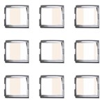 Vertical Stripes - White and Linen Mega Link Italian Charm (9 pack)