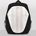 Vertical Stripes - White and Linen Backpack Bag