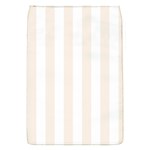 Vertical Stripes - White and Linen Removable Flap Cover (S)