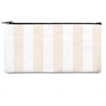 Vertical Stripes - White and Linen Pencil Case