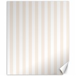 Vertical Stripes - White and Linen Canvas 8  x 10 