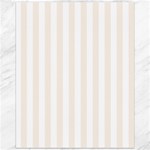 Vertical Stripes - White and Linen Canvas 16  x 20 