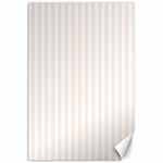 Vertical Stripes - White and Linen Canvas 24  x 36 