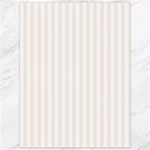 Vertical Stripes - White and Linen Canvas 36  x 48 