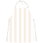 Vertical Stripes - White and Linen Full Print Apron