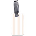 Vertical Stripes - White and Linen Luggage Tag (Two Sides)