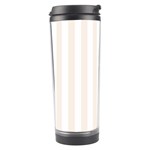 Vertical Stripes - White and Linen Travel Tumbler
