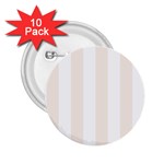 Vertical Stripes - White and Linen 2.25  Button (10 pack)