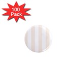 Vertical Stripes - White and Linen 1  Mini Magnet (100 pack)