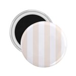 Vertical Stripes - White and Linen 2.25  Magnet
