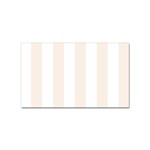 Vertical Stripes - White and Linen Sticker Rectangular (10 pack)