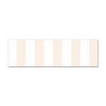 Vertical Stripes - White and Linen Sticker (Bumper)