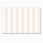 Vertical Stripes - White and Linen Postcard 4  x 6 