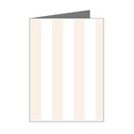 Vertical Stripes - White and Linen Mini Greeting Card
