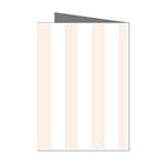 Vertical Stripes - White and Linen Mini Greeting Cards (Pkg of 8)