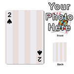 Vertical Stripes - White and Linen Playing Cards 54 Designs