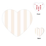 Vertical Stripes - White and Linen Playing Cards (Heart)