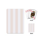 Vertical Stripes - White and Linen Playing Cards (Mini)