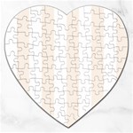 Vertical Stripes - White and Linen Jigsaw Puzzle (Heart)