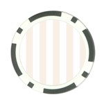 Vertical Stripes - White and Linen Poker Chip Card Guard
