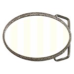 Vertical Stripes - White and Ivory Belt Buckle