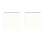 Vertical Stripes - White and Ivory Cufflinks (Square)