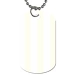 Vertical Stripes - White and Ivory Dog Tag (One Side)