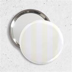 Vertical Stripes - White and Ivory 2.25  Handbag Mirror
