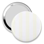 Vertical Stripes - White and Ivory 3  Handbag Mirror