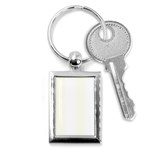 Vertical Stripes - White and Ivory Key Chain (Rectangle)