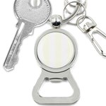 Vertical Stripes - White and Ivory Bottle Opener Key Chain