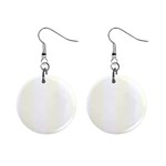 Vertical Stripes - White and Ivory 1  Button Earrings
