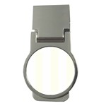 Vertical Stripes - White and Ivory Money Clip (Round)