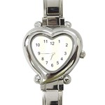 Vertical Stripes - White and Ivory Heart Italian Charm Watch